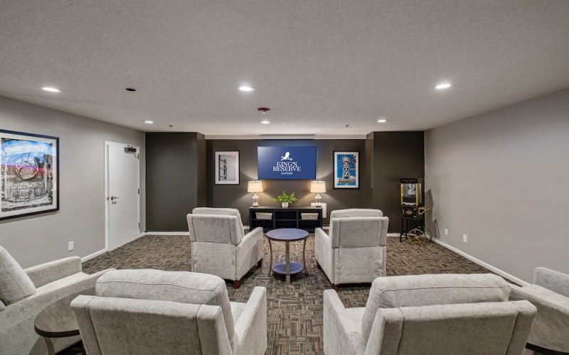 A beautiful community at the heart of all your passions theater viewing room